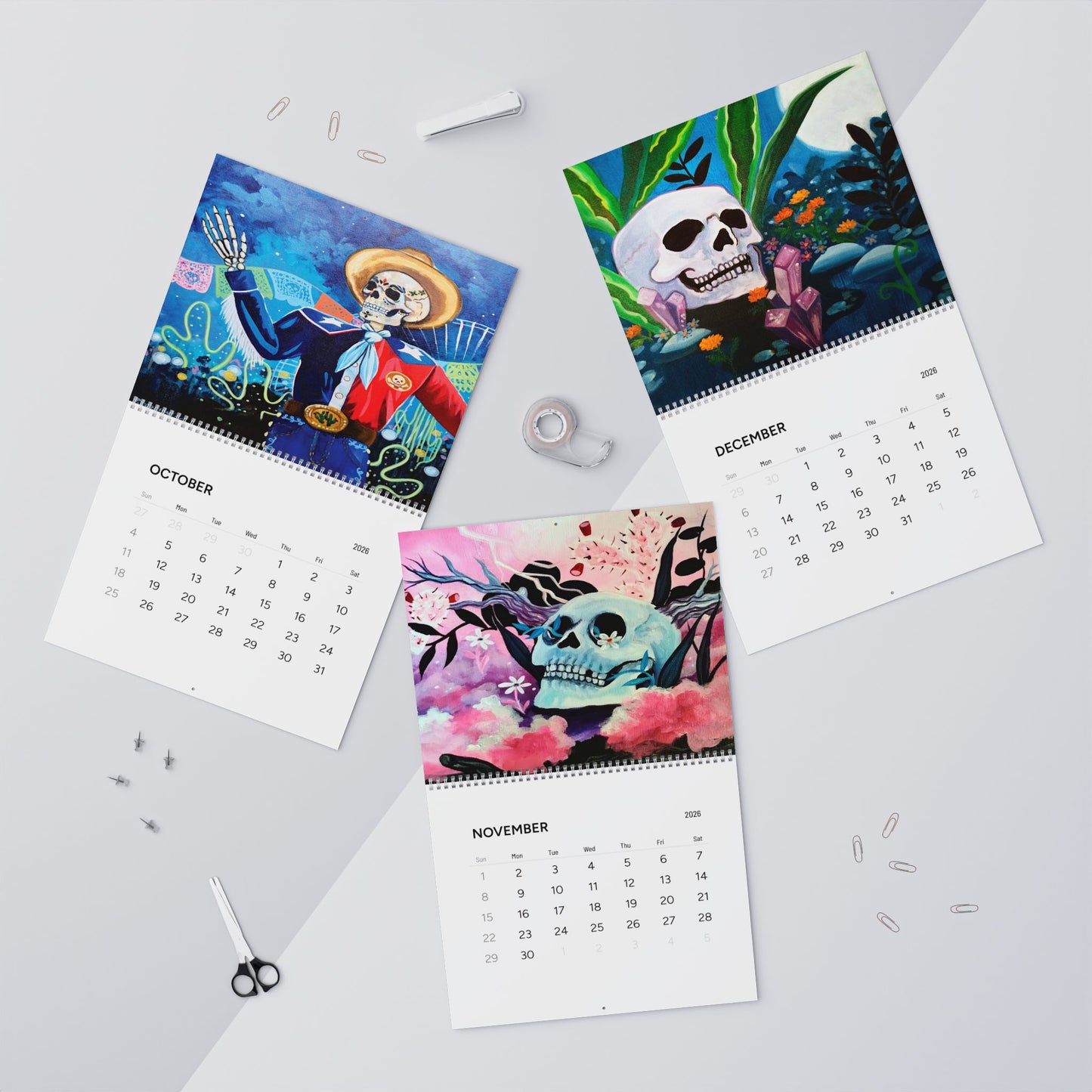 2026 Wall Calendar: ARTISTRY OF THE SKULL