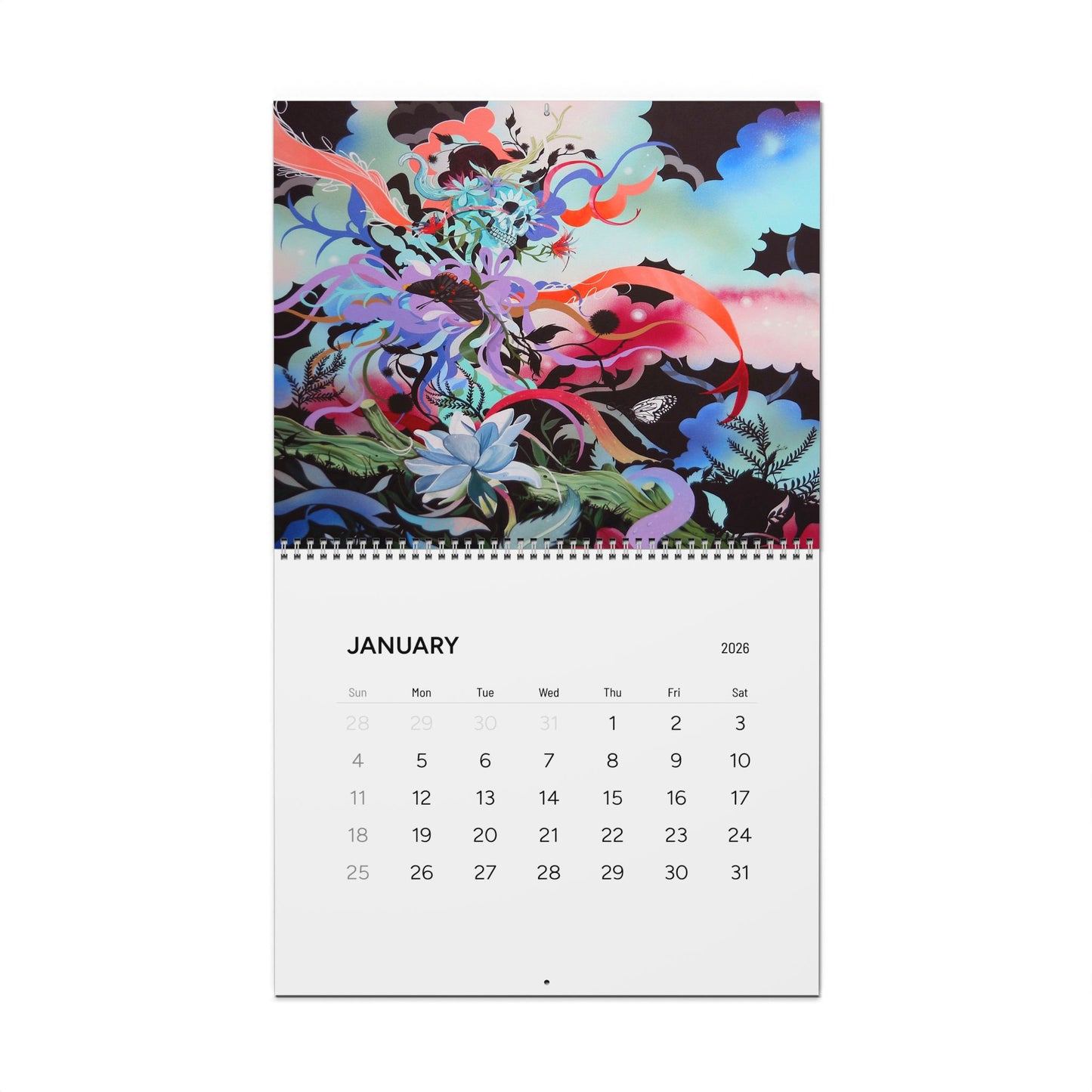2026 Wall Calendar: ARTISTRY OF THE SKULL