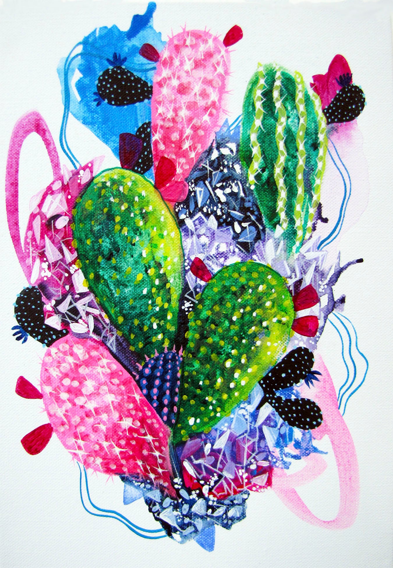 Cactus Bling MATTED PRINT