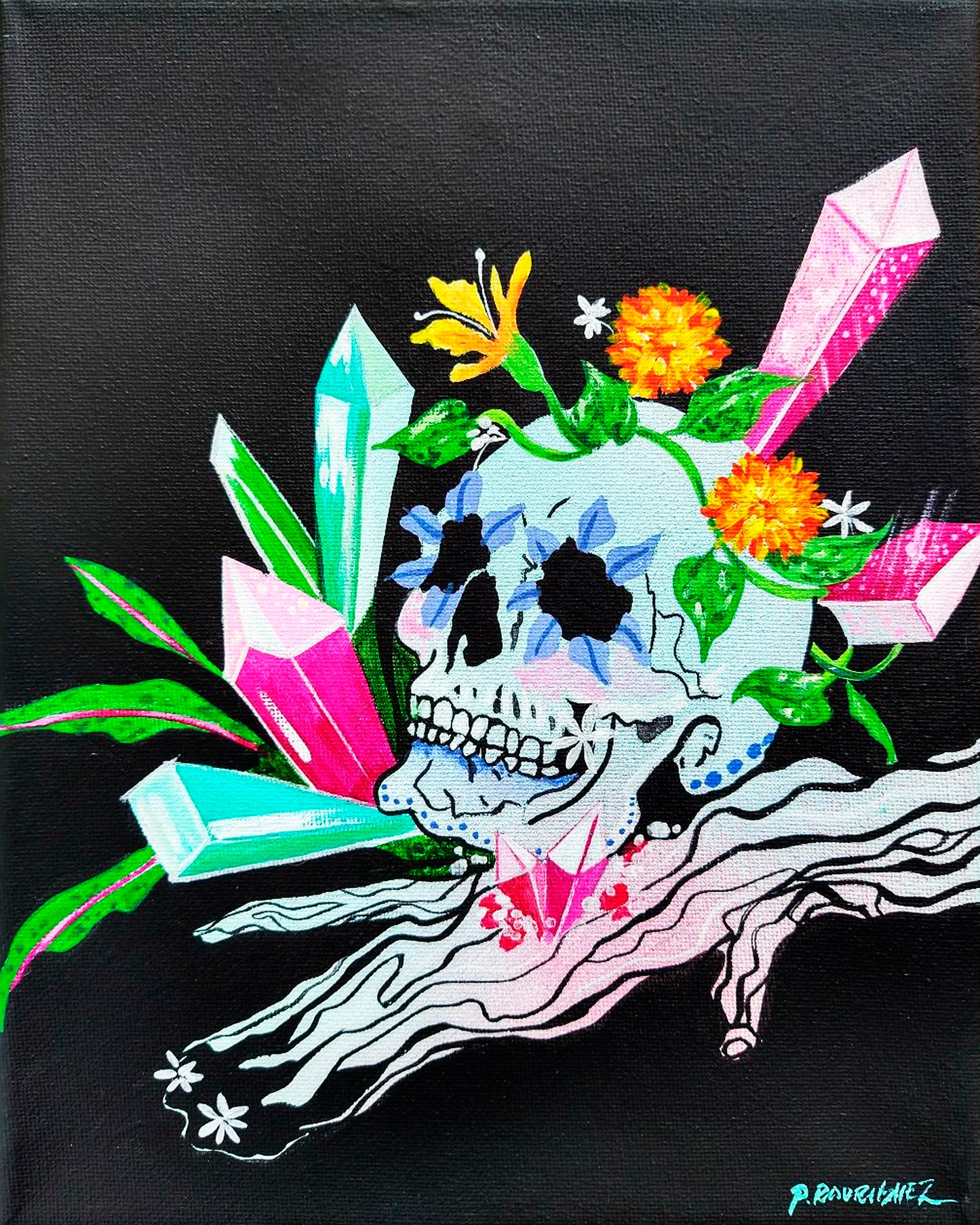 Skull Crystals MATTED PRINT