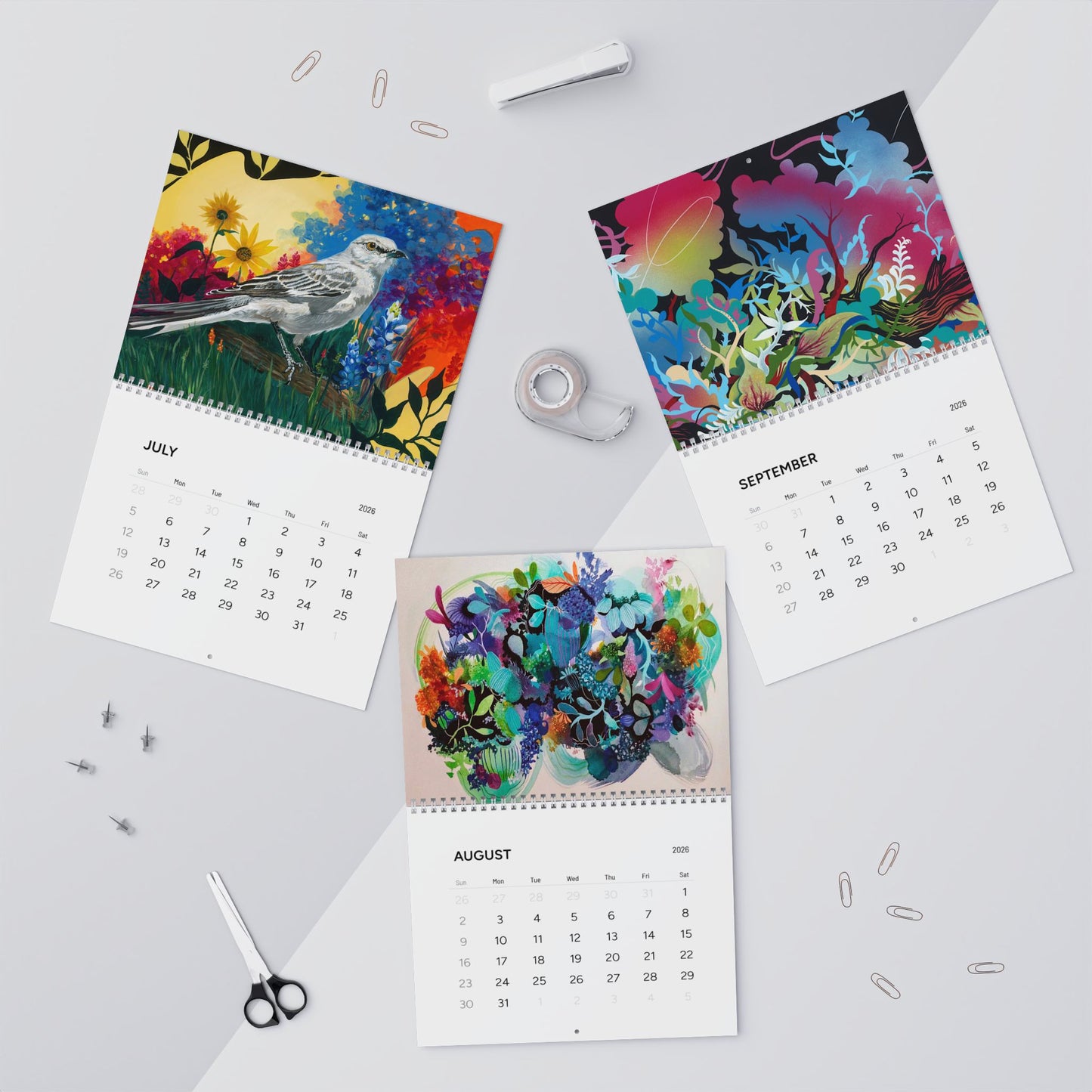 2026 Wall Calendar- The Nature of Art by Patricia Rodriguez