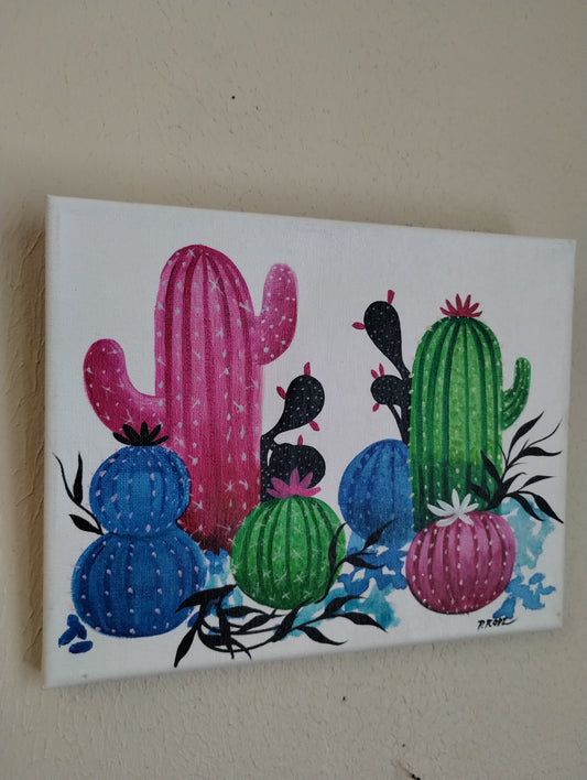 Small Original "Happy Cactus Stacks
