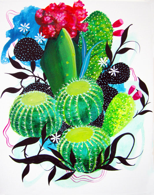 Cactus Bowls MATTED PRINT