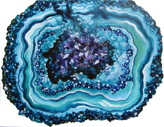 MATTED Geode Agate Mineral Crystal Print